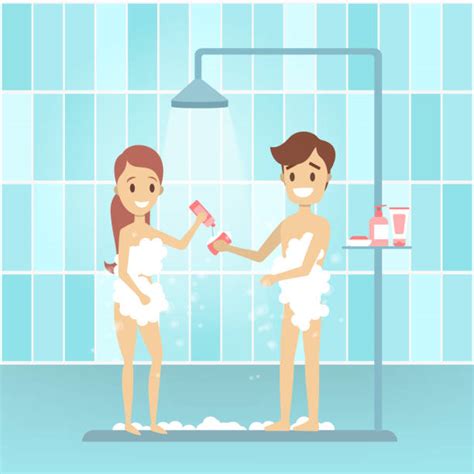 couple douche|Images libres de droits de Couple douche